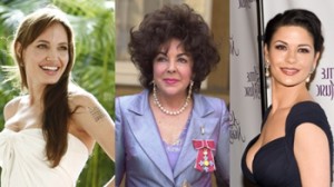Angelina Jolie,  Catherine Zeta-Jones, Elizabeth Taylor