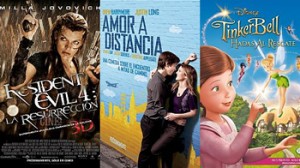  Residente Evil: la resurrección, Amor a distancia, Tinkerbell: Hadas al rescate