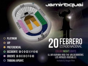 Jamiroquai , Estadio Nacional , Conciertos en Lima , Illya Kuryaki & The Valderramas