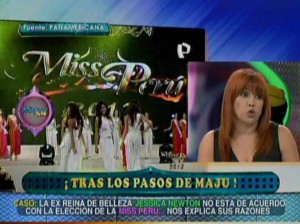Jessica Newton , Magaly Medina , Magaly TeVe , Videos de Espectáculos , Miss Perú Mundo 2012 , Miss Perú Universo 2012