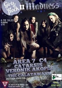 GIRLS OF ROCK II , Plaza San Martìn, musica, Yield Bar, concierto