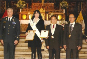 Fabiola de la Cuba, Instituto Nacional de Desarrollo y Acción Social Perú,Consejo de la Orden Premio Unión Nacional del Perú , Medalla de Oro